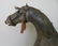 A folk art carved and painted horse with horse hair - 2