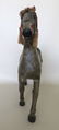 A folk art carved and painted horse with horse hair - 4