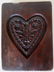 An early mahogany carved cookie mold in the shape of a - 2