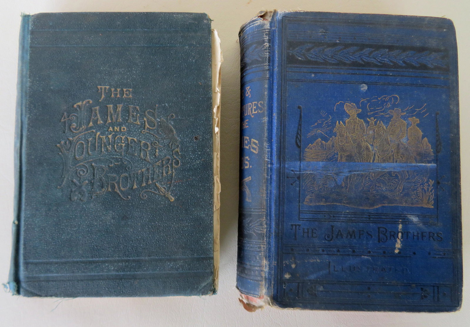 Two Jessie James books including: The first, titled -: Two Jessie James books including: The first, titled - "Outlaws of the Border. A Complete and Authentic History of the Lives of Frank and Jesse James, the Younger Brothers, and Their Robber Companions,