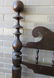 An unusual early maple and pine wooden bed with turned - 7