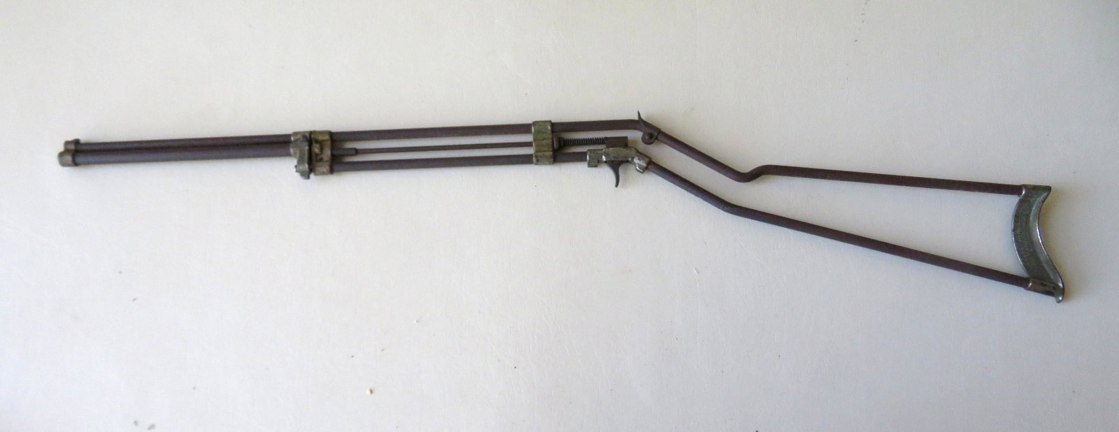 HAMILTON NO. 7 SKELETON RIFLE, 22 caliber, marked on: HAMILTON NO. 7 SKELETON RIFLE, 22 caliber, marked on side of butt plate "The Hamilton Rifle Co. / of Plymouth Mich. / Pat. Pend. / .22 Cal. / No. 7". Nickel plating on braced areas in good condition w