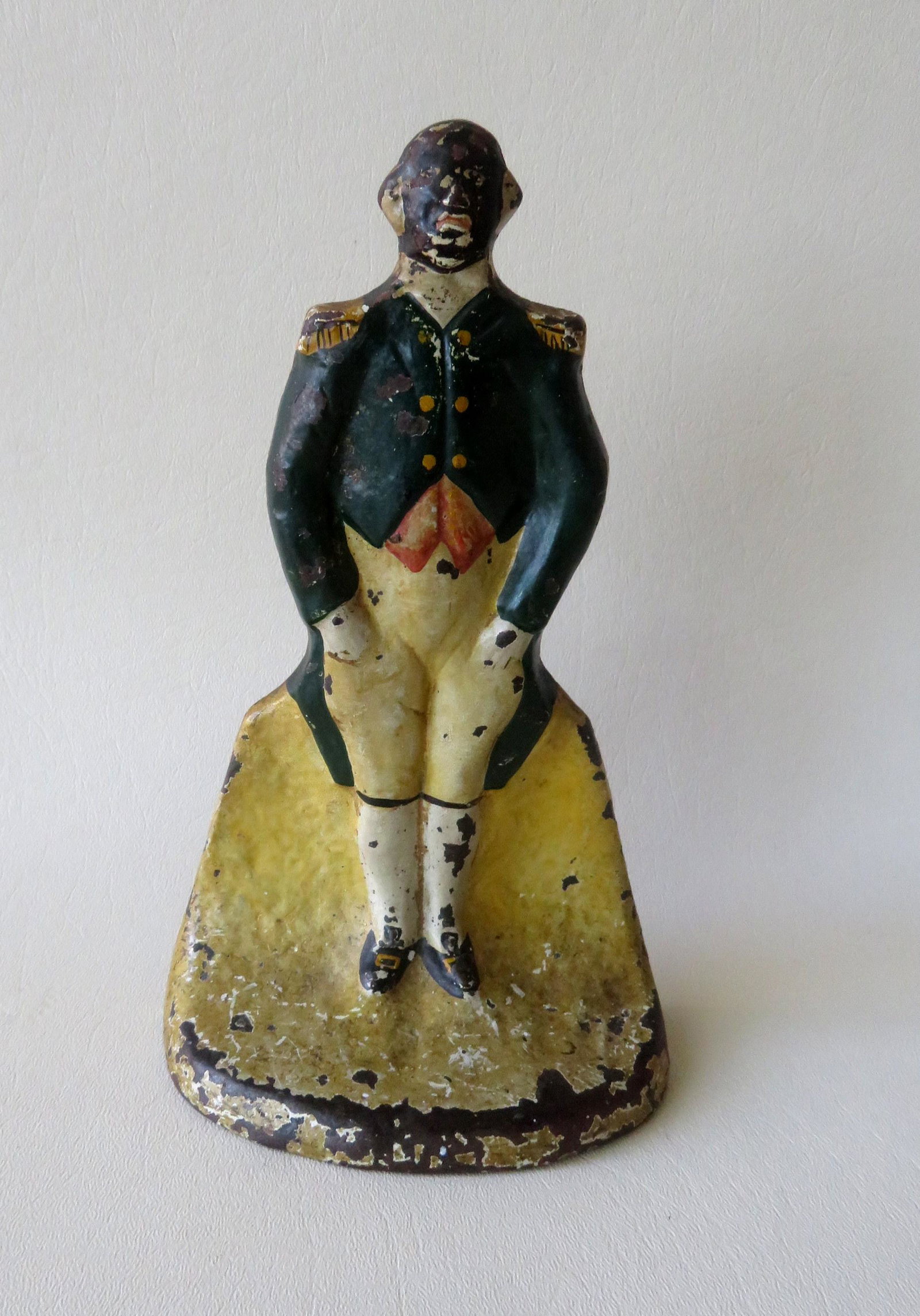Cast iron Major Domo door stop in original paint. Some: Cast iron Major Domo door stop in original paint. Some use wear, but overall good condition. 8 1/2"H.