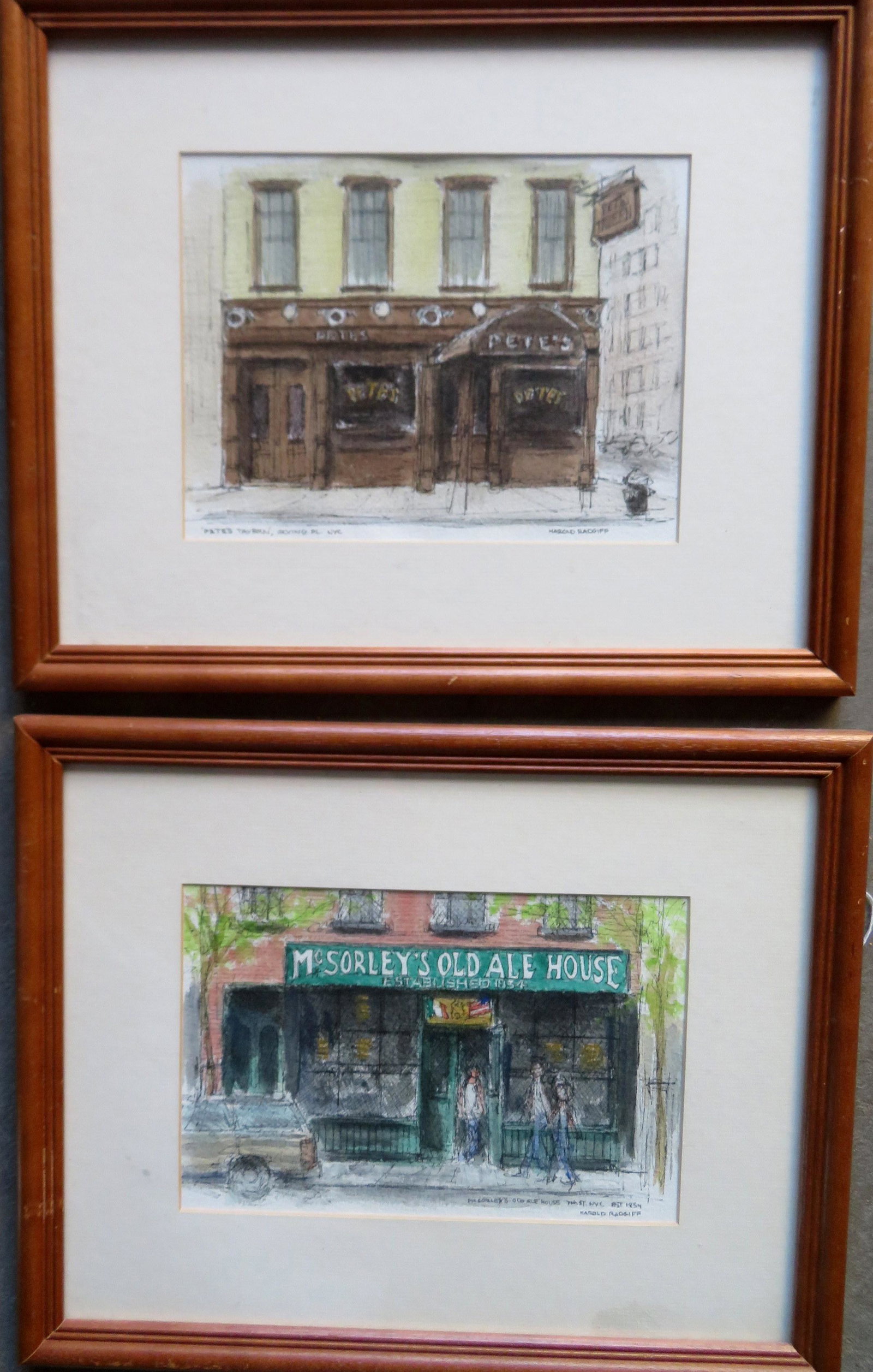 Harold Radgiff, 1923 - 2011, active/lived: Harold Radgiff, 1923 - 2011, active/lived Jamaica-Queens NY. Two W/C's NY City historic pubs including "McSorley's Old Ale House" 15 East 7th St. NYC established in 1854 and the oldest Irish tavern in