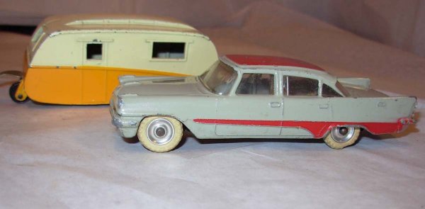Dinky; Cunningham CR5 #133 and a VW #181. Both in: SHOWN: DeSoto Fireflight and a Caravan Trailer #190. NOT SHOWN (sorry..will try to get pic) Dinky Cunningham CR5 #133 and a VW #181. All are in good to very good shape