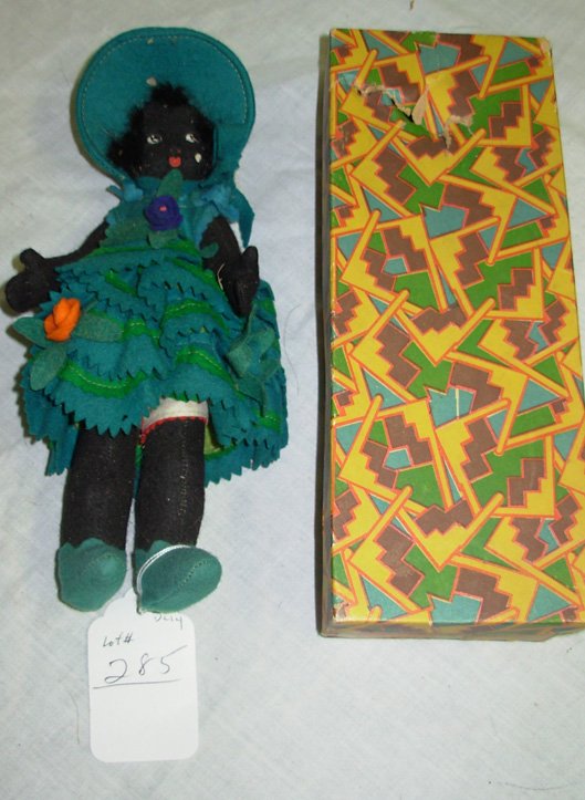 Lenci style doll in original box - original costum: Lenci style doll in original box - original costume signed Orbis - Mulata