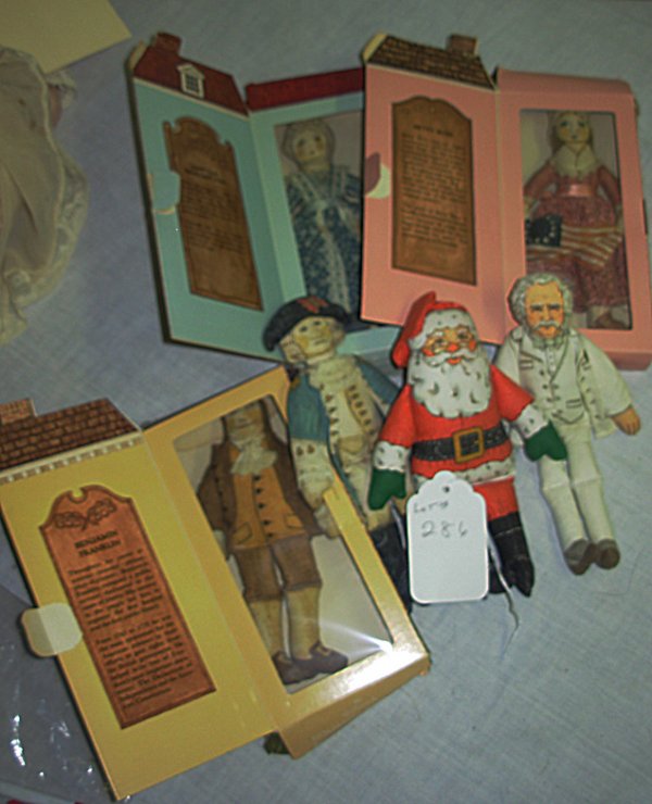 Six cloth Hallmark historic dolls including Betsy : Six cloth Hallmark historic dolls including Betsy Ross