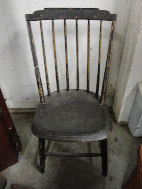 Child's step-down Windsor chair in old color: Child's step-down Windsor chair in old color
