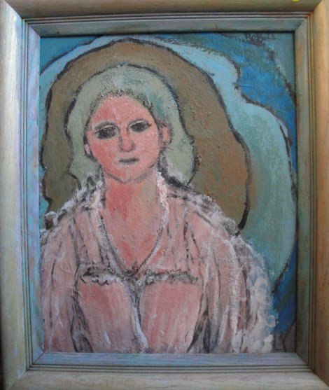 Two portraits of ladies: O/B Modernistic portrait la