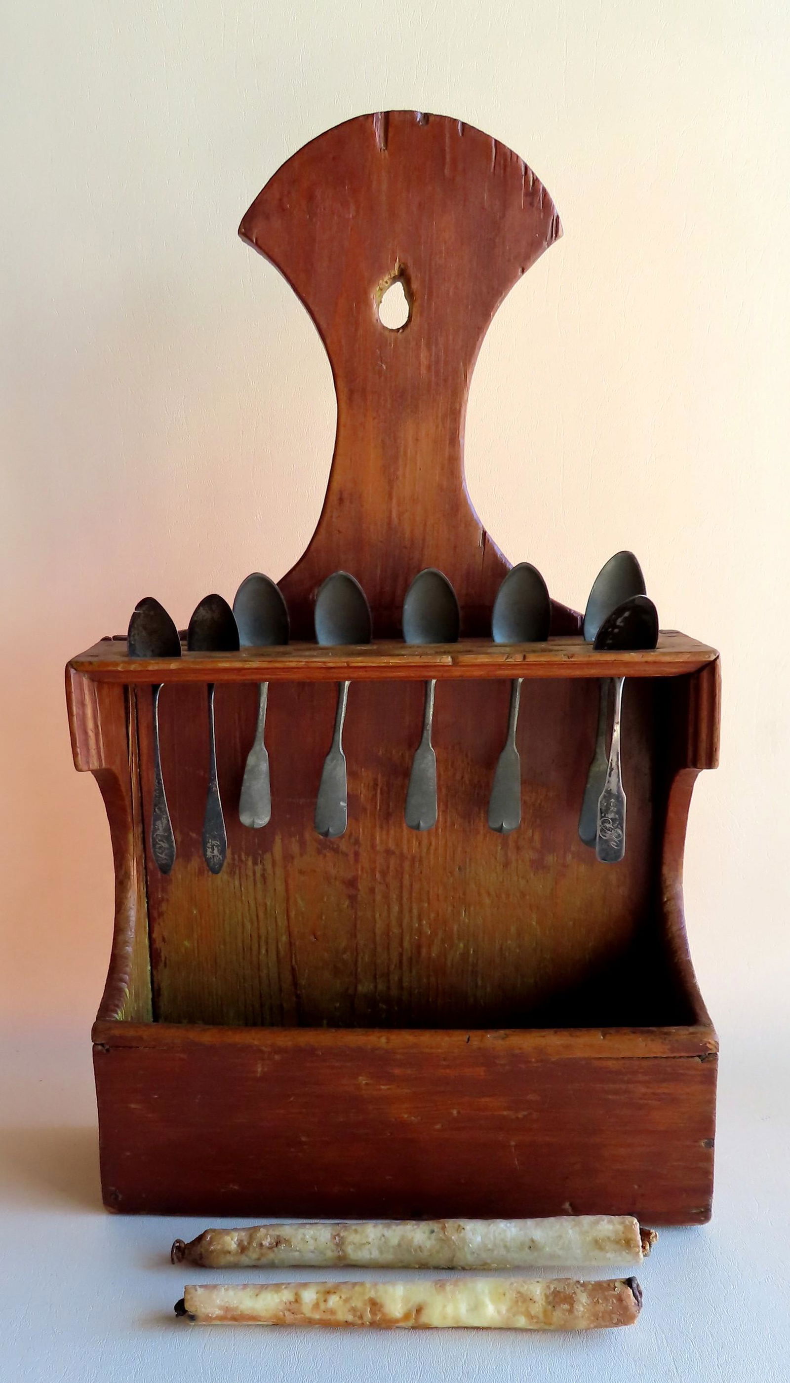 A Hudson Valley combination spoon and candle box in (1 of 9)