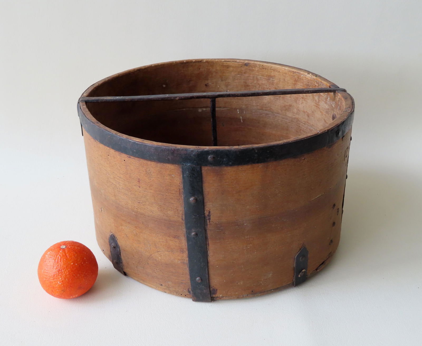 An early grain measure with hand forged iron center (1 of 5)