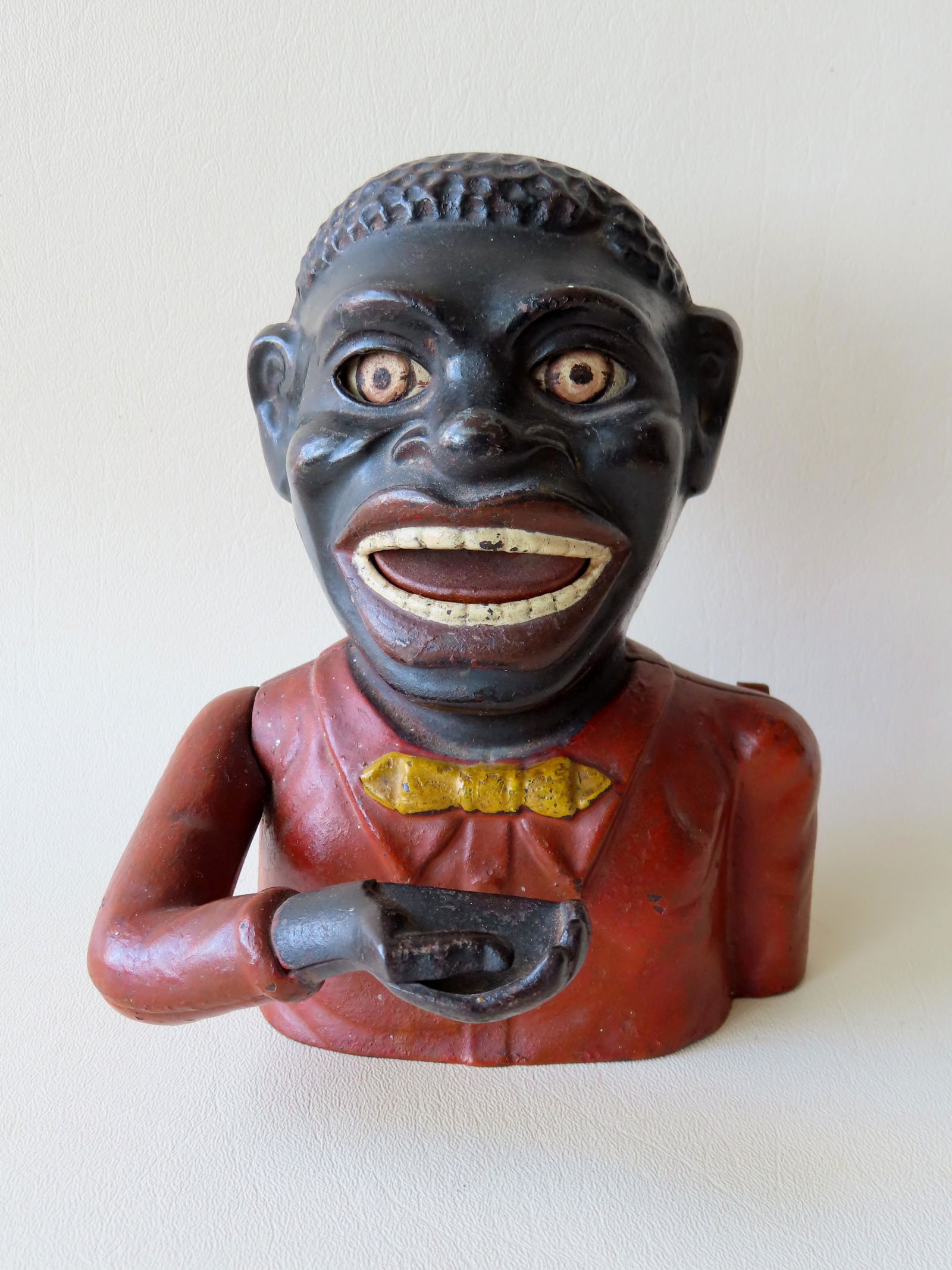 Jolly "N" mechanical bank in very fine original paint (1 of 5)