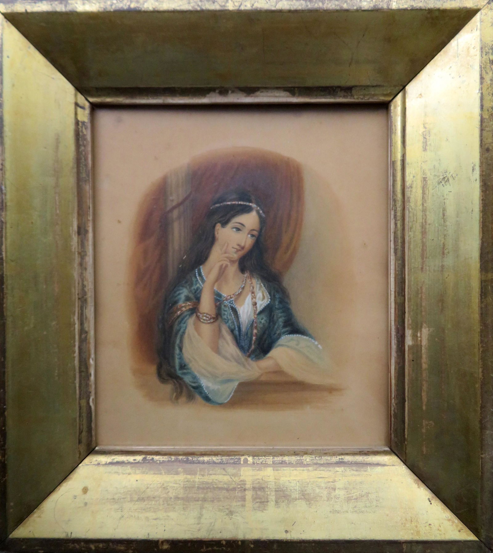 W/C Portrait of a classical lady in costume, with a (1 of 4)