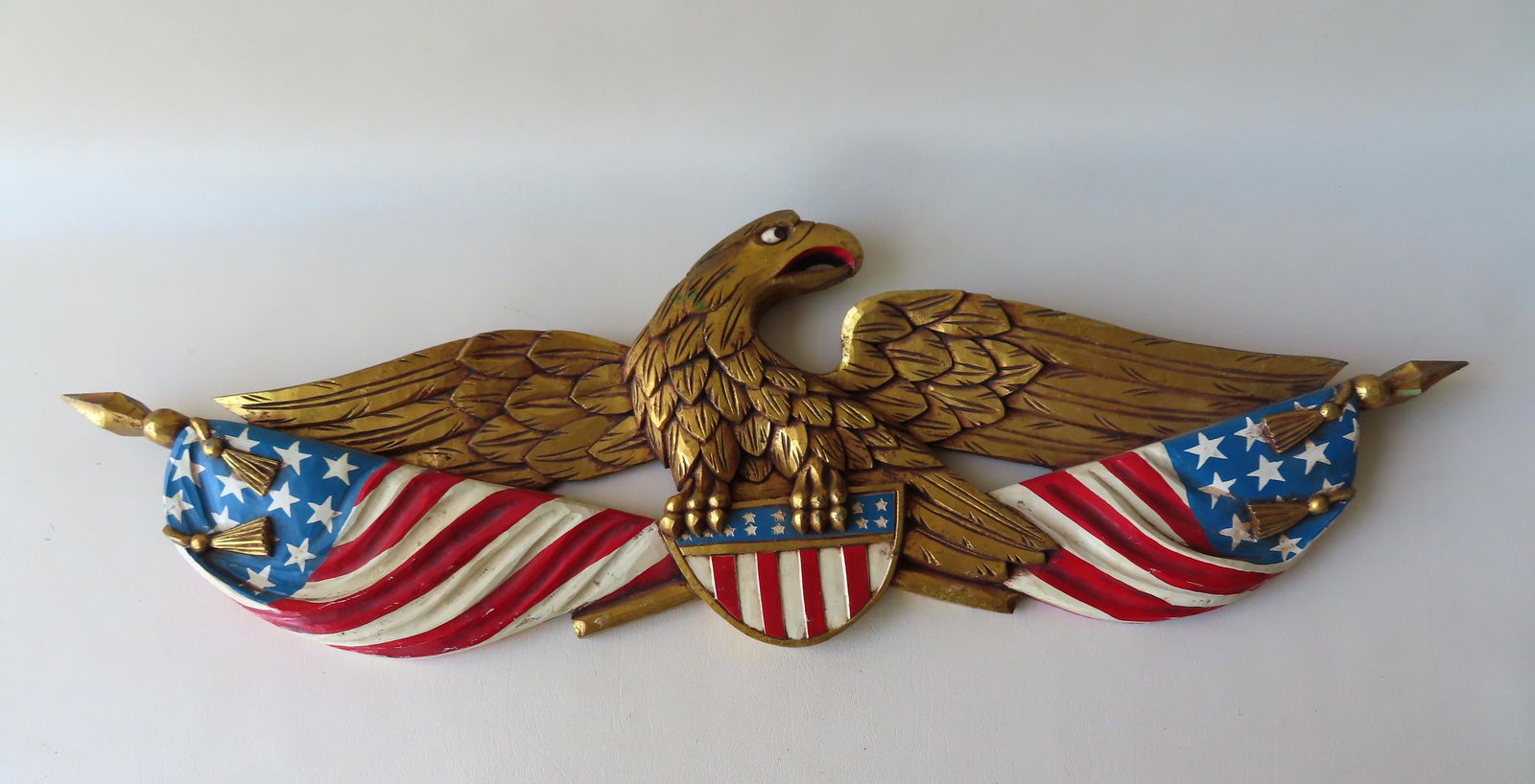 An Artistic Carving Company carved wooden eagle wall (1 of 7)