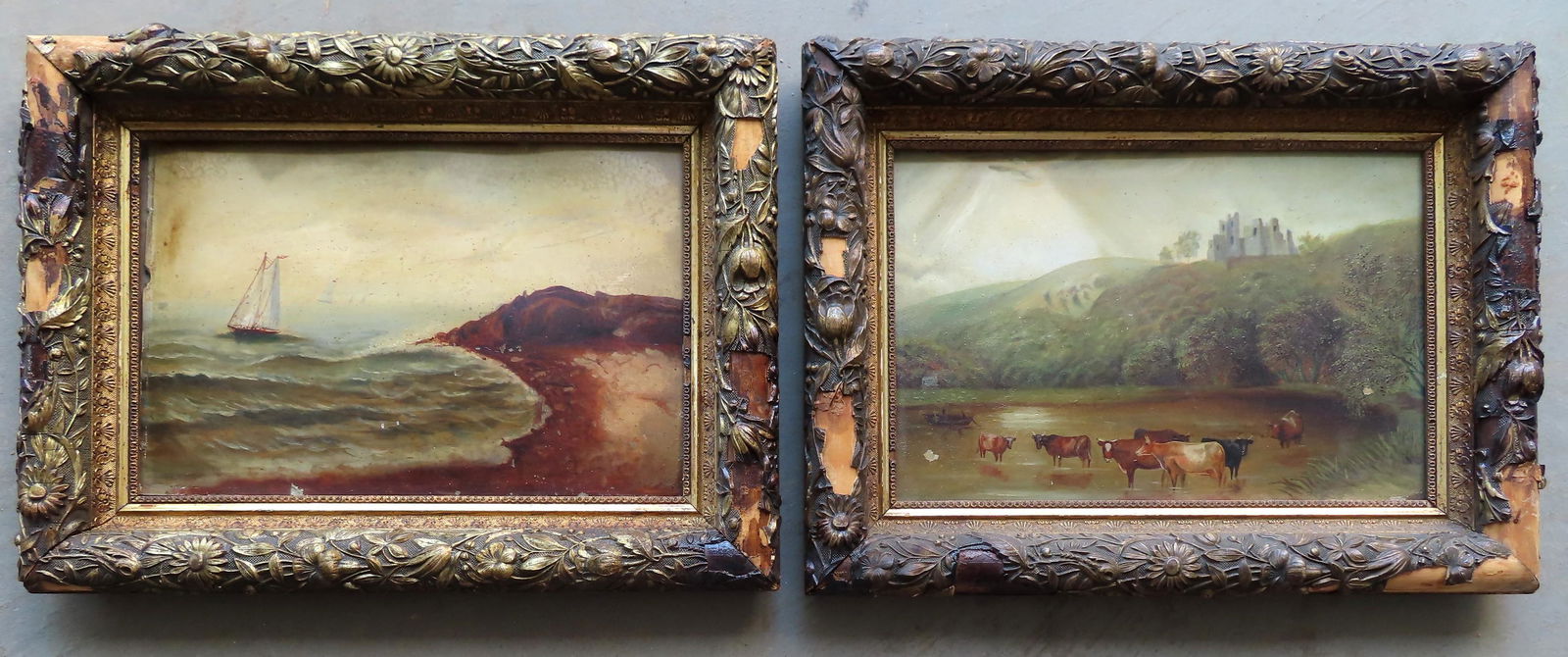 Two primitive O/B American paintings with Devoe & Co. (1 of 7)