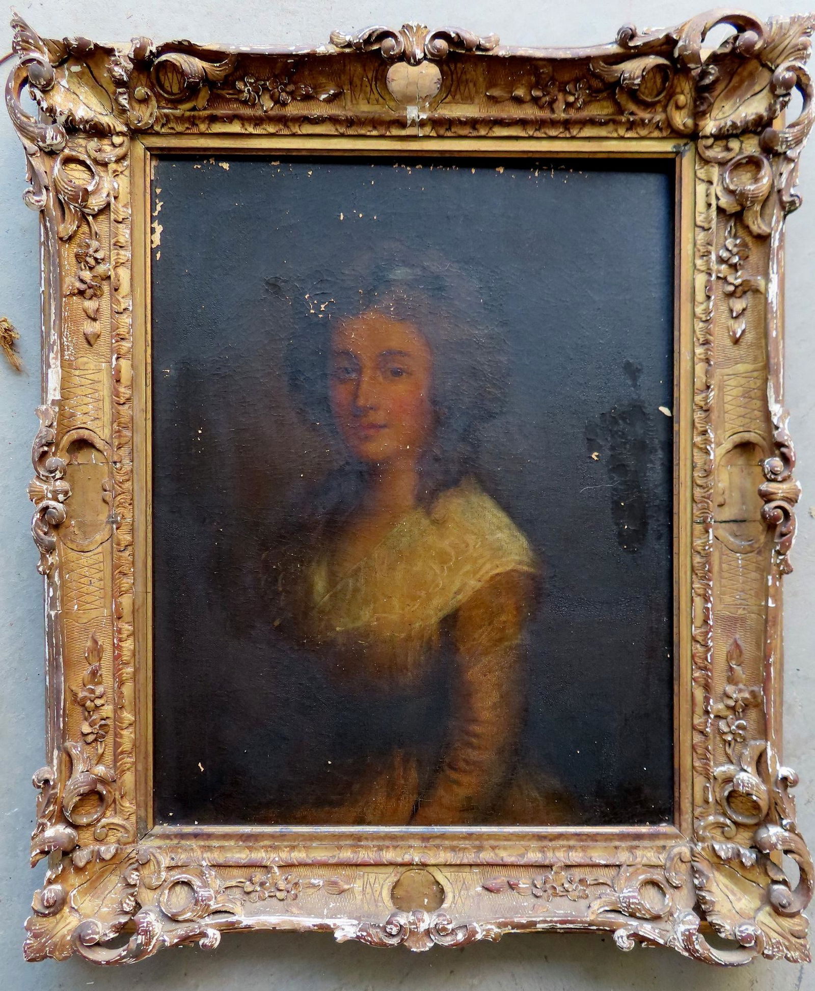O/C Portrait of a young lady, probably French, late (1 of 11)