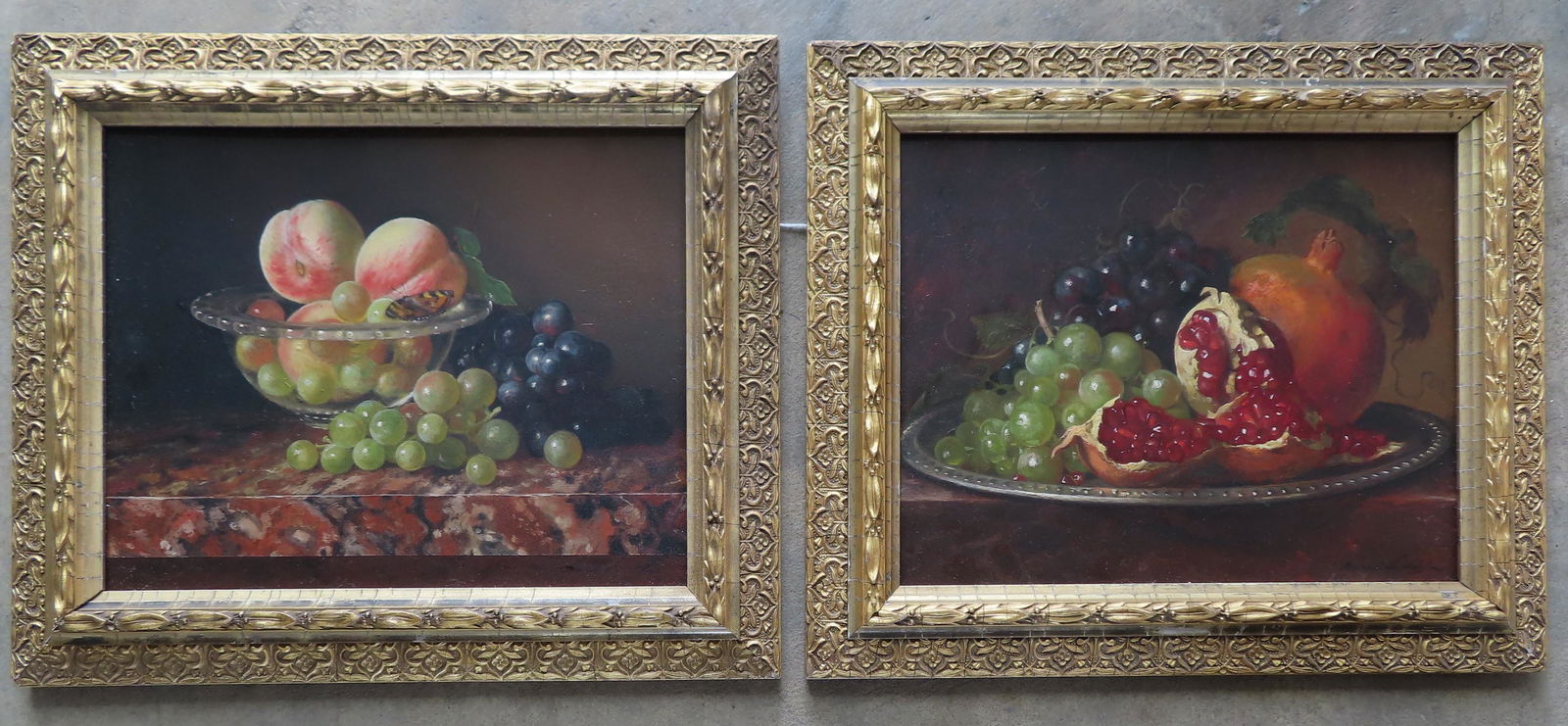 Two very fine still life paintings, in original gilded (1 of 10)