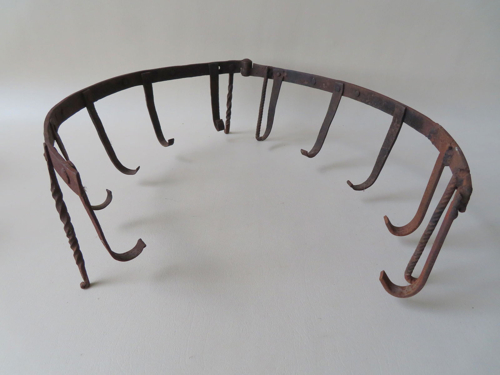 Irish hand forged iron toaster, early 19th century, (1 of 6)