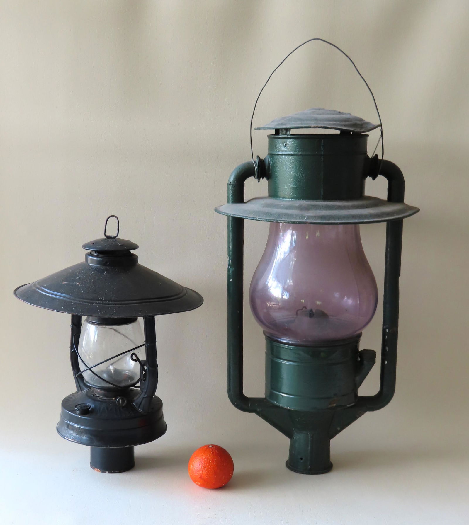 Two unusual Deitz post lanterns: The first a Deitz No. (1 of 9)