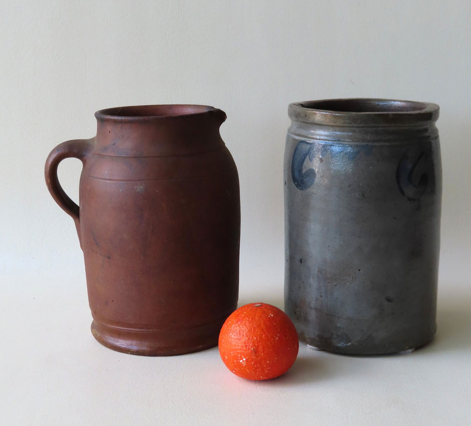 Two Solomon Bell stoneware & redware collectibles, both (1 of 13)