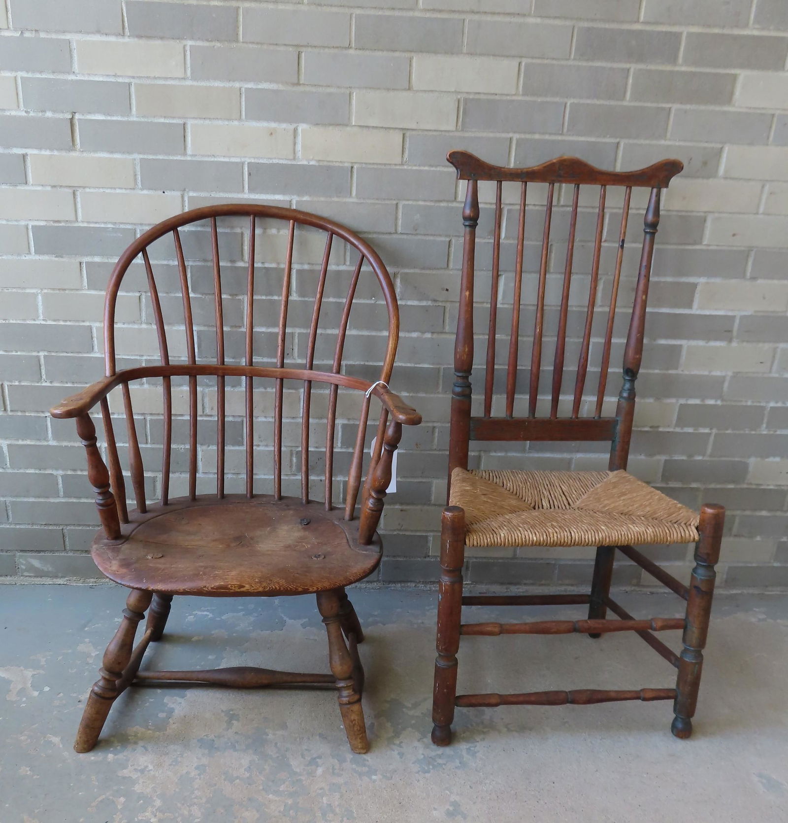 Two 18th century country chairs including an 18th (1 of 10)