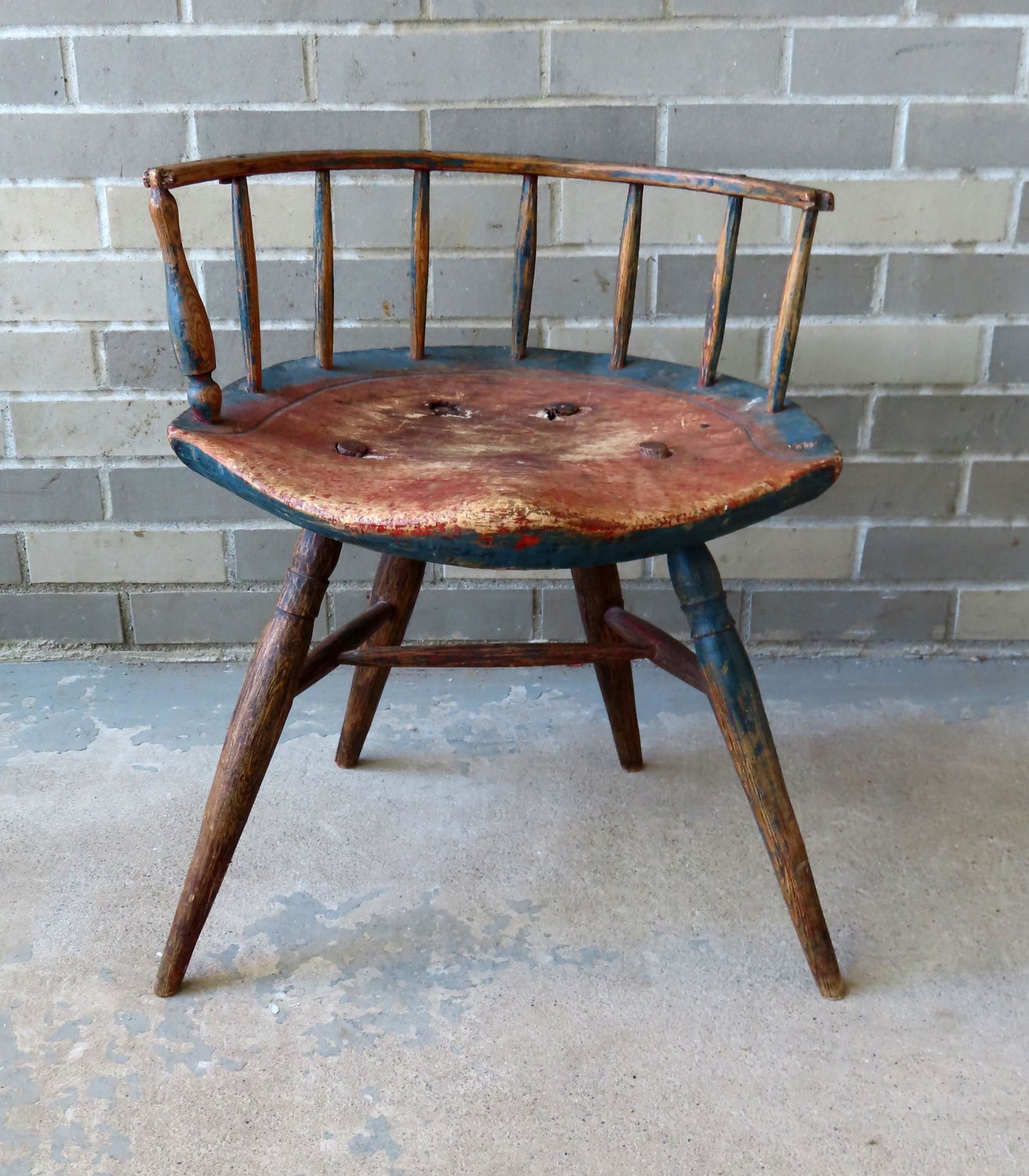 A Windsor chair fragment, cut down to appear as a (1 of 5)