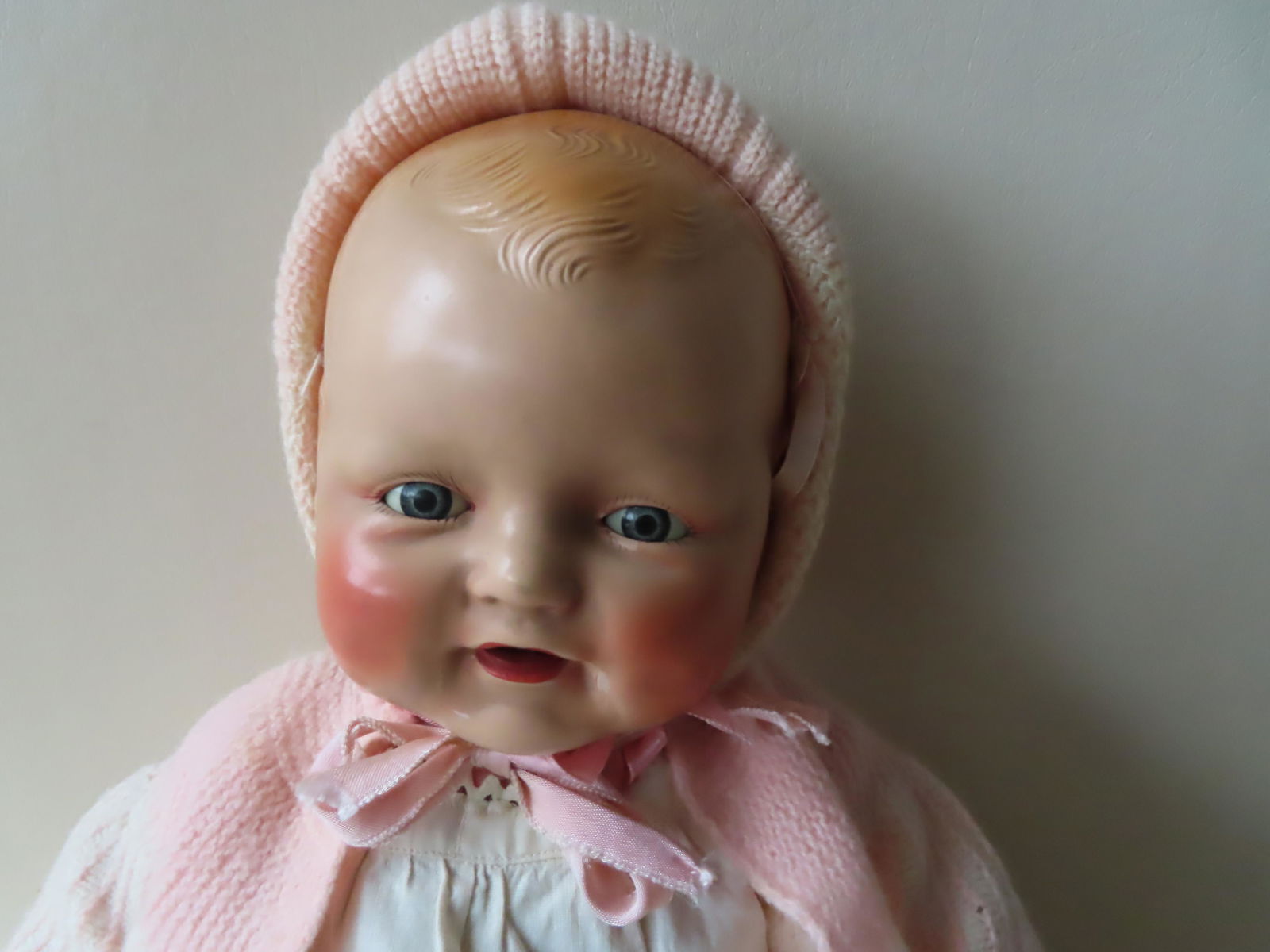 Horsman "Baby Dimples" composition doll marked "E.I.H. (1 of 11)
