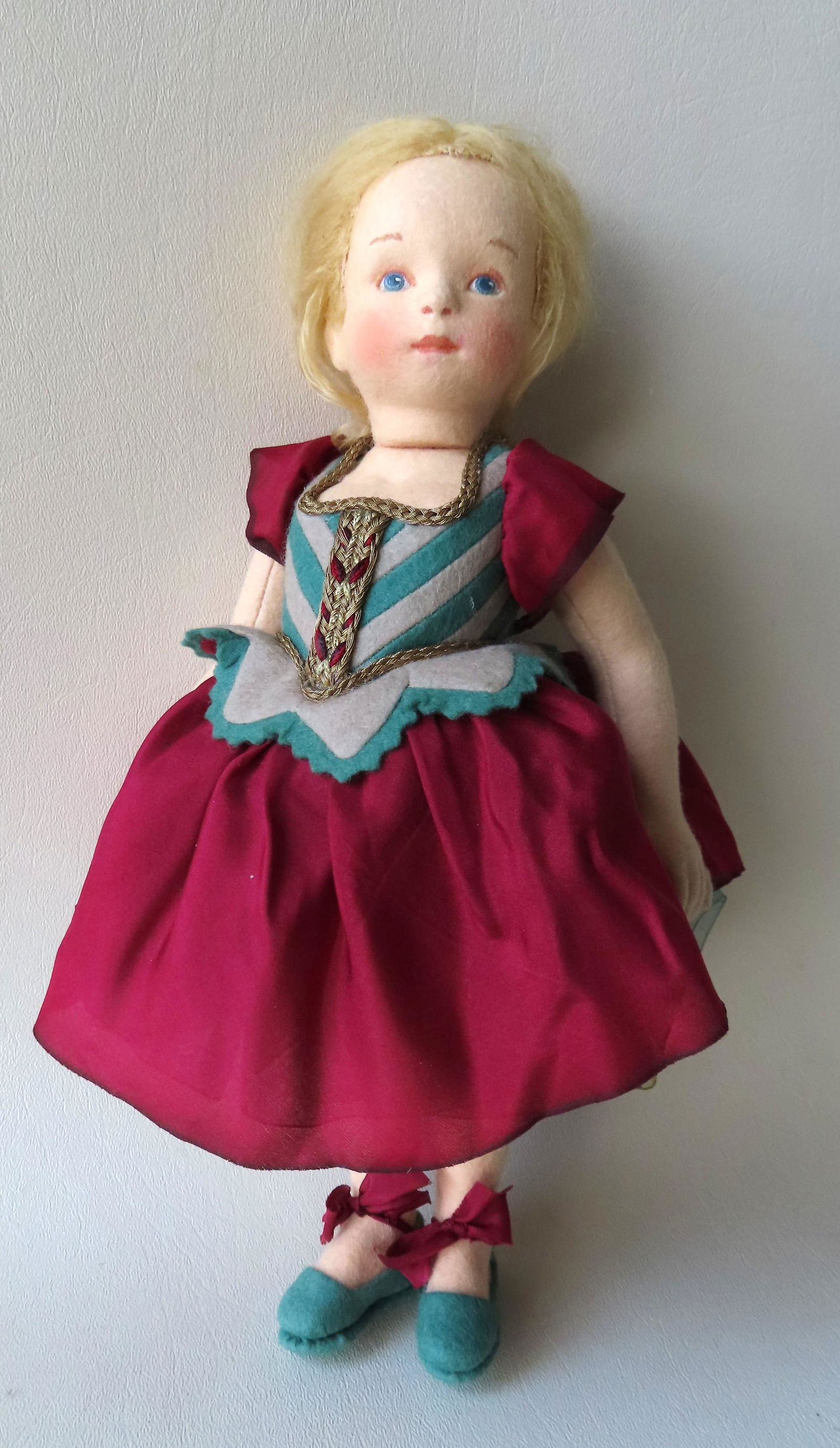 Felt candy container doll by John Wright Dolls, NY - (1 of 5)