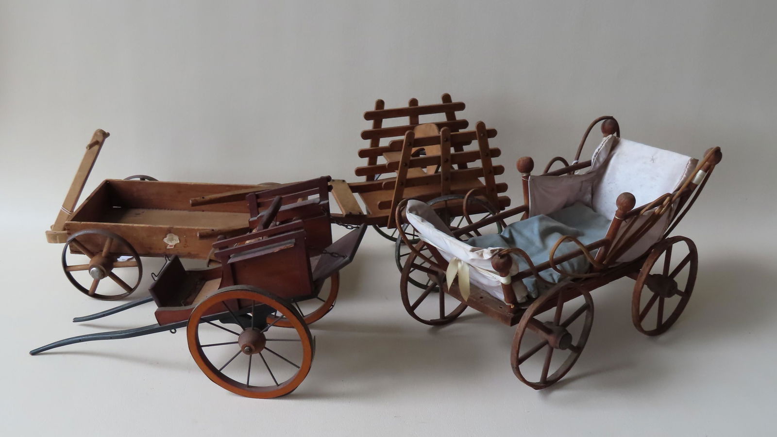 Grouping of 4 doll related wooden toys including: (1 of 14)