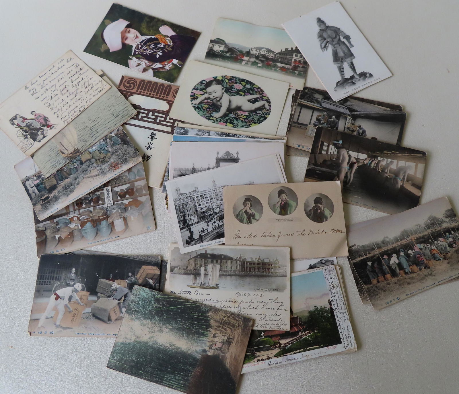 Grouping of 52 mostly Japanese postcards including: Tea (1 of 5)