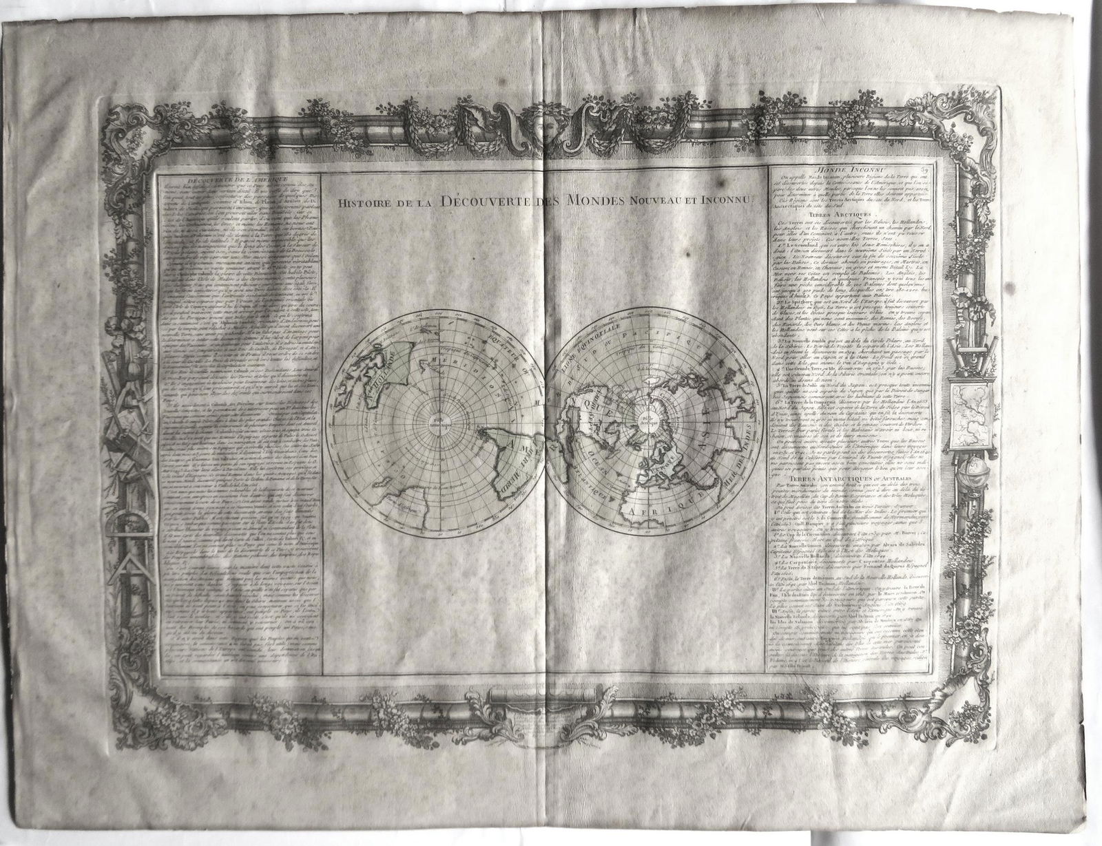 Map entitled "Histoire De La Decouverte Des Mondes (1 of 11)