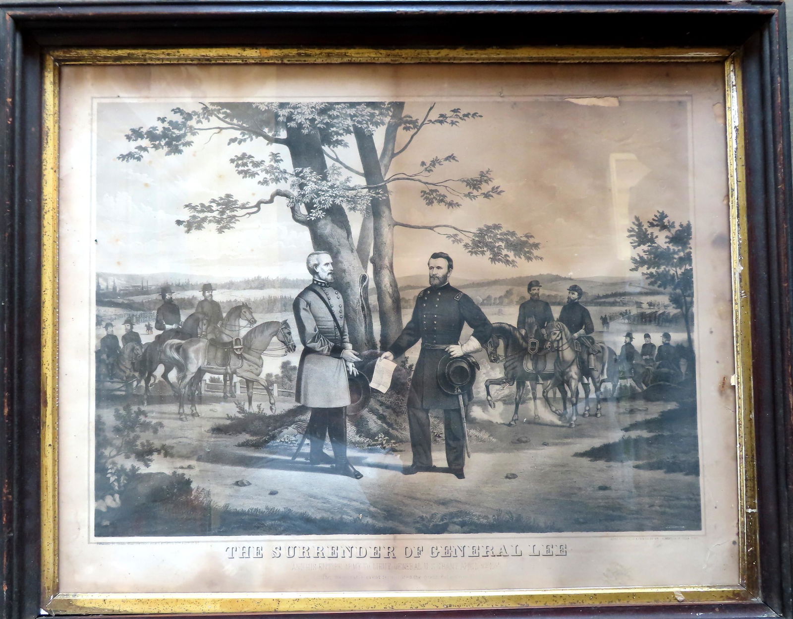 Two Civil War era lithographs including: Large folio (1 of 12)