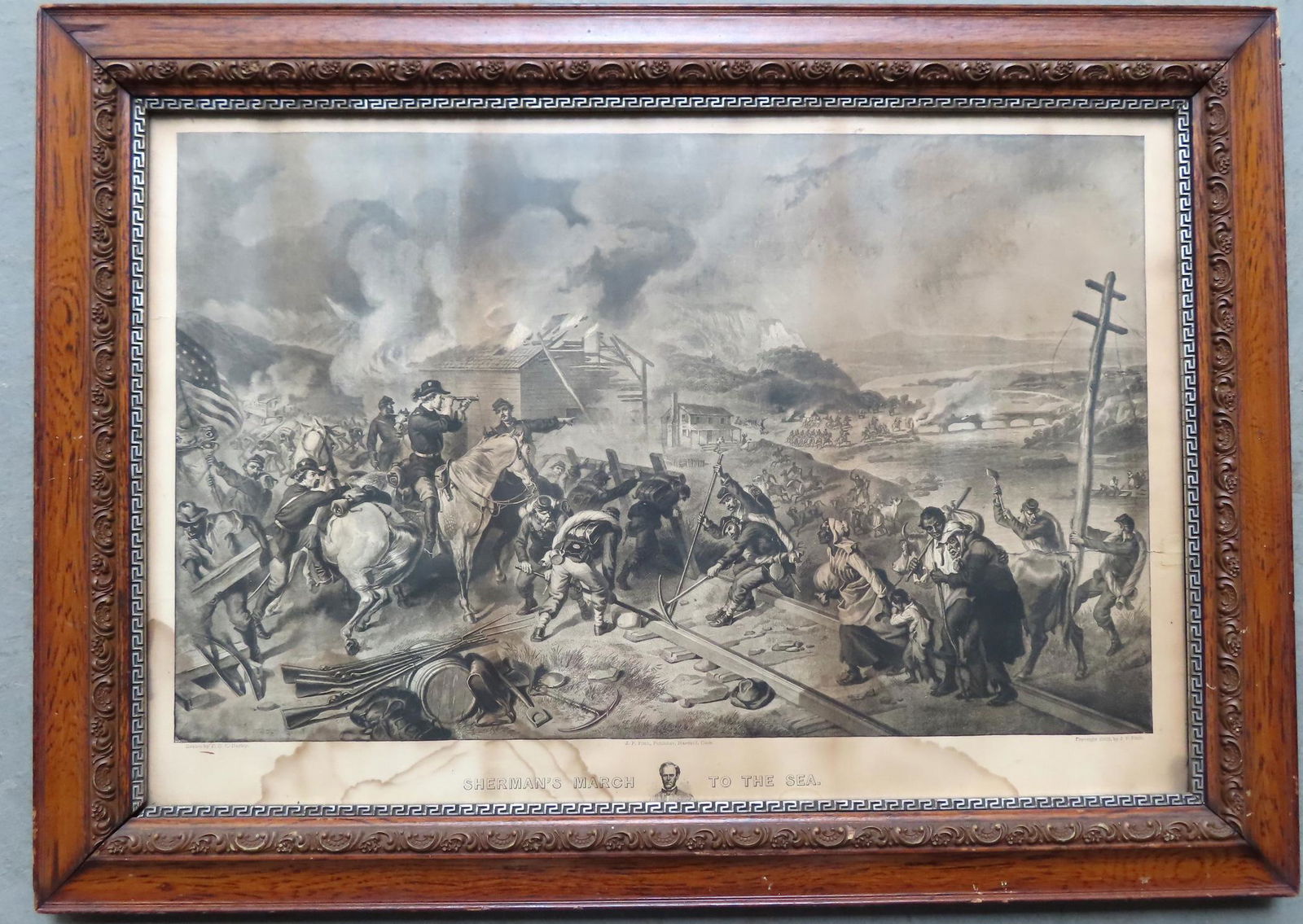 Large folio print titled "Sherman's March To The Sea" (1 of 5)