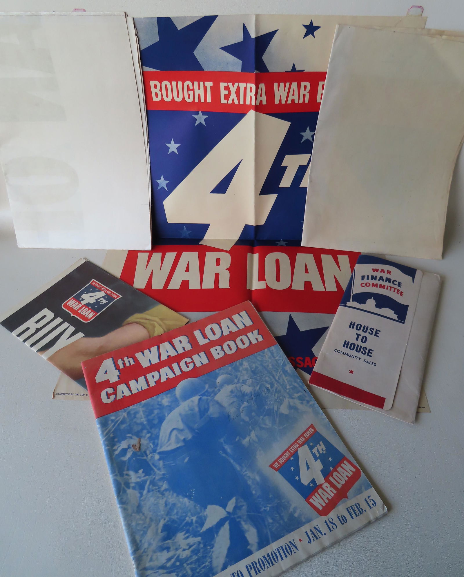 A grouping of WWII war bonds related ephemera (1 of 12)