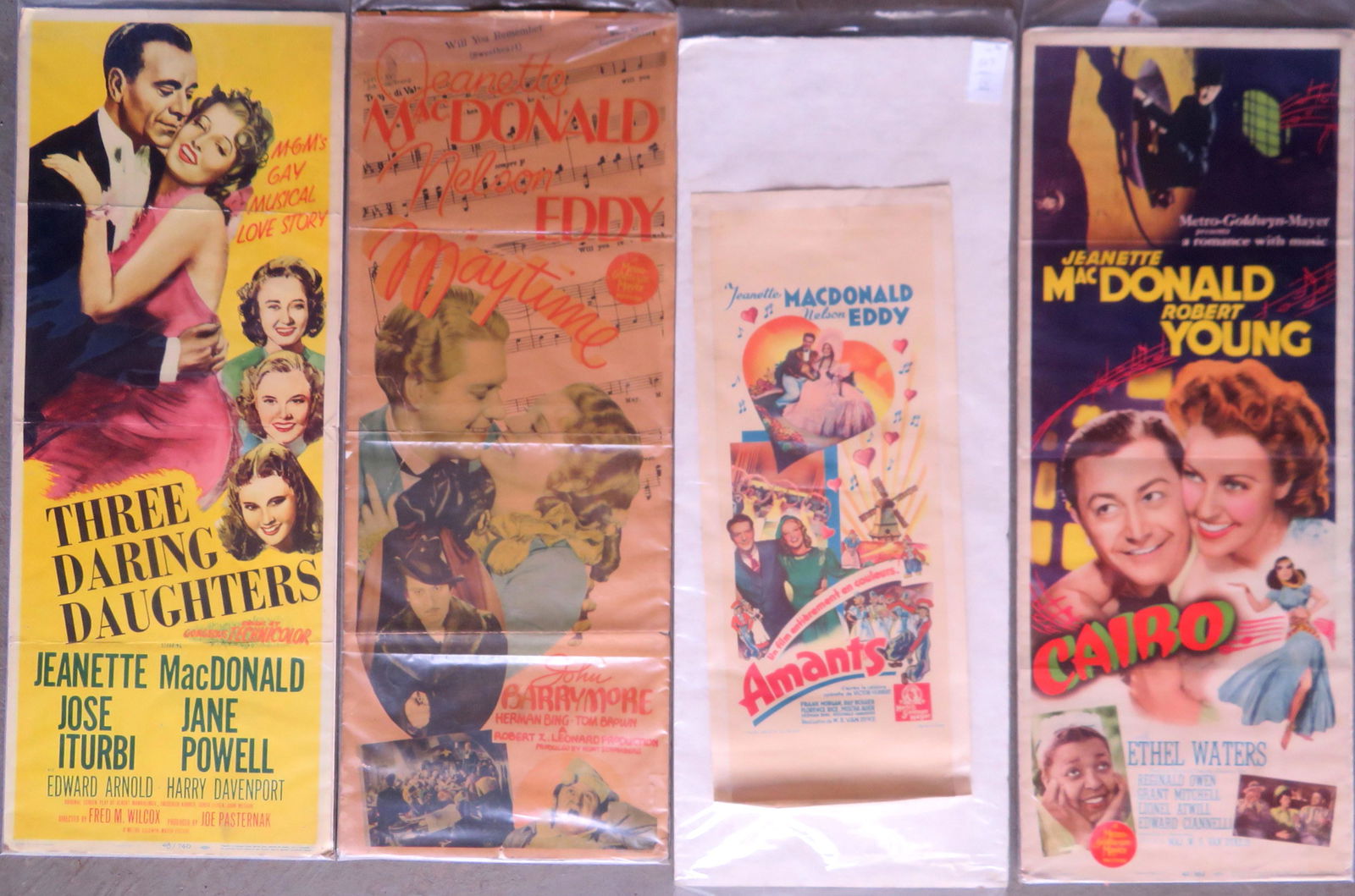 Four Jeanette MacDonald vintage colored lobby posters (1 of 13)