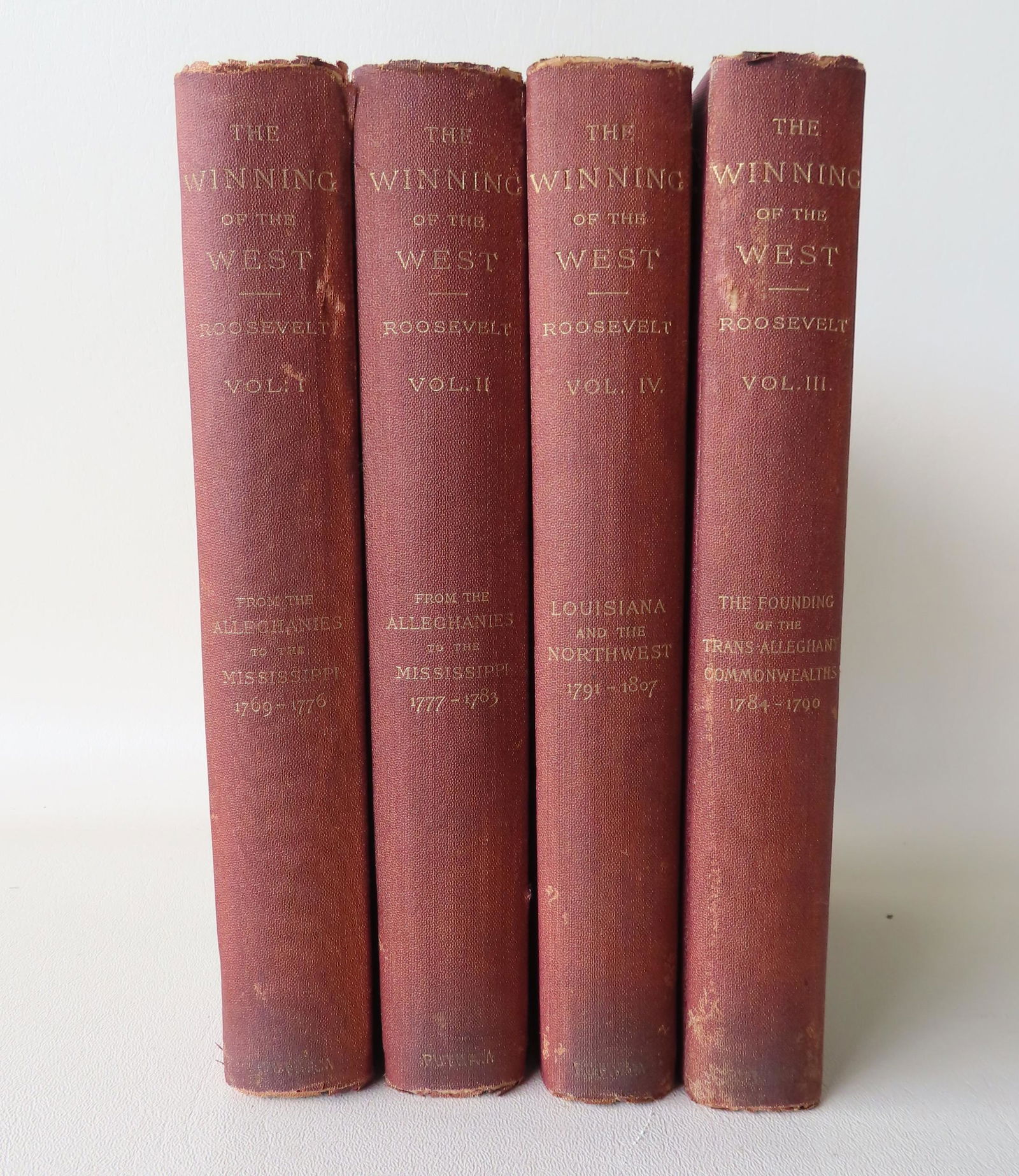Grouping of 4 vol's "The Winning of the West" by (1 of 6)