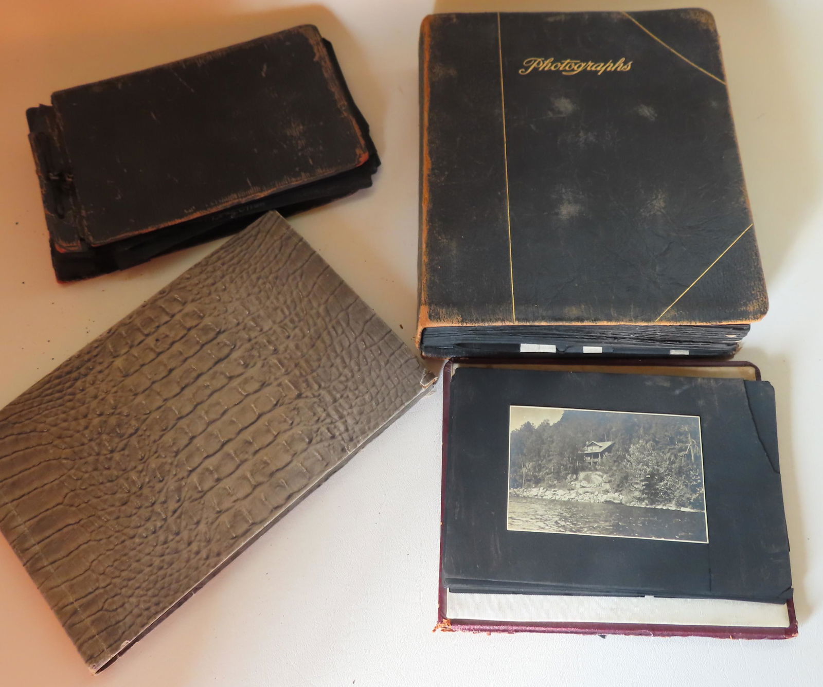 Grouping of 3 vintage family photo albums including: (1 of 20)