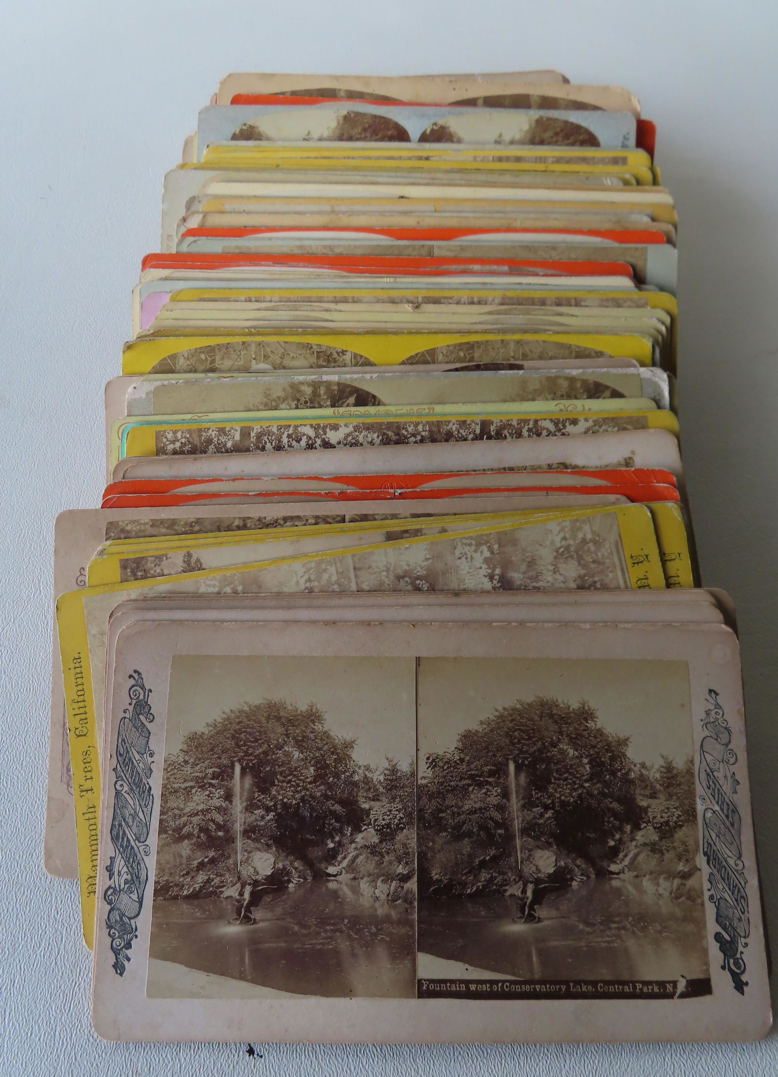 Grouping of 89 ovesized stereoview cards, 19th century (1 of 8)