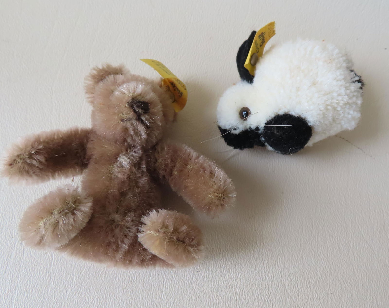 Two miniature Steiff animals including a rabbit and a (1 of 3)