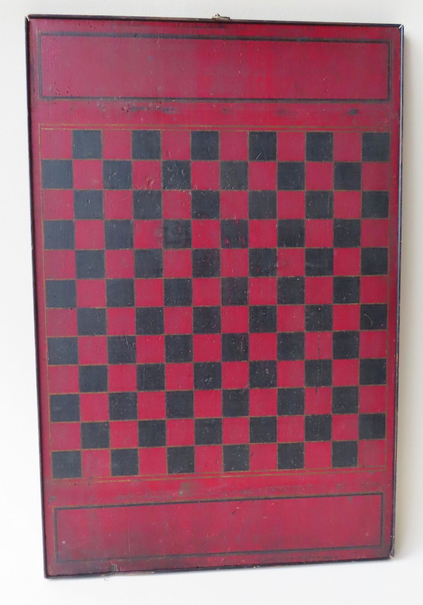 A tri-color game board in original paint, having red (1 of 6)