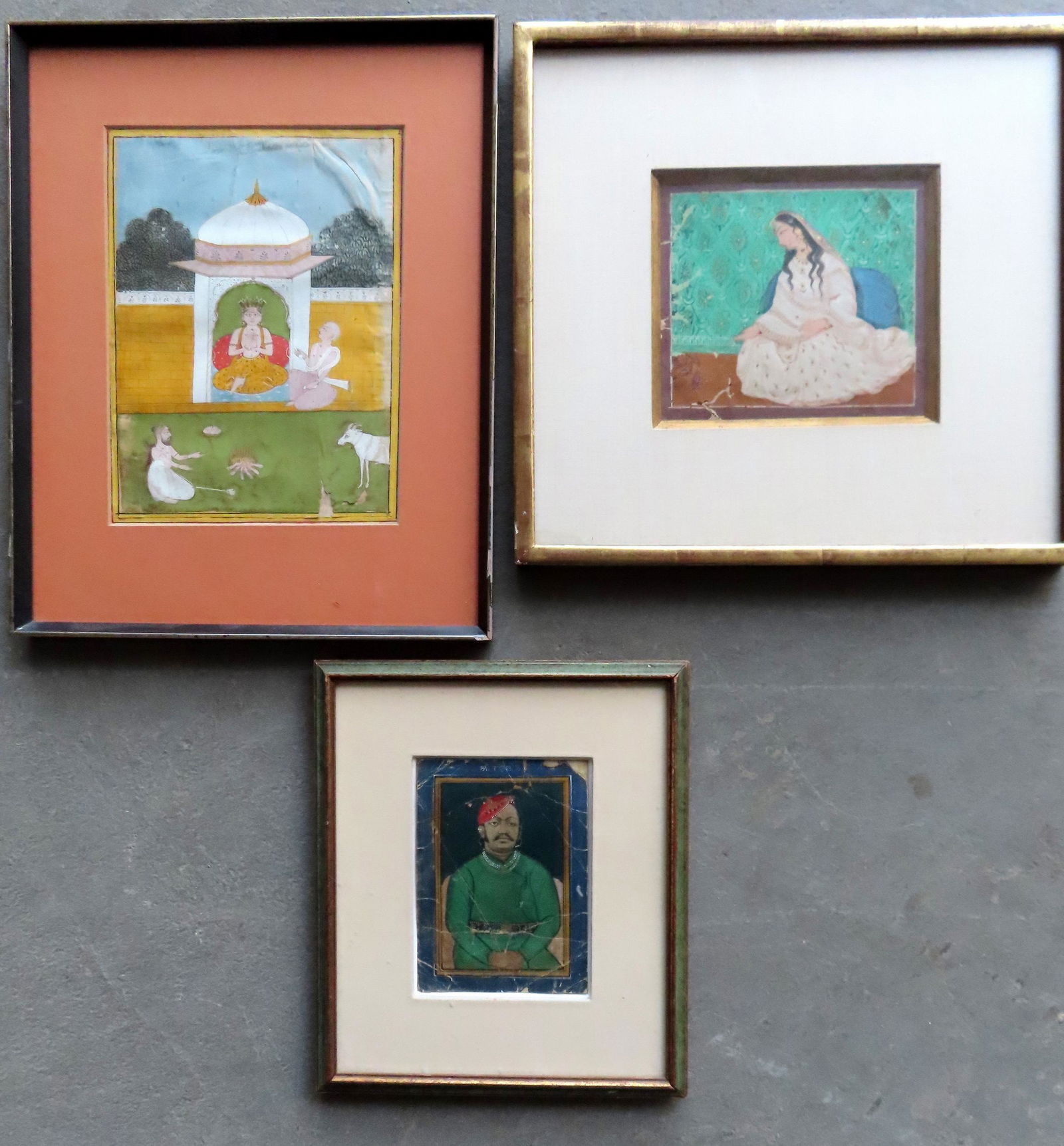 Three Indian opaque watercolors, probably 17th/18th (1 of 4)