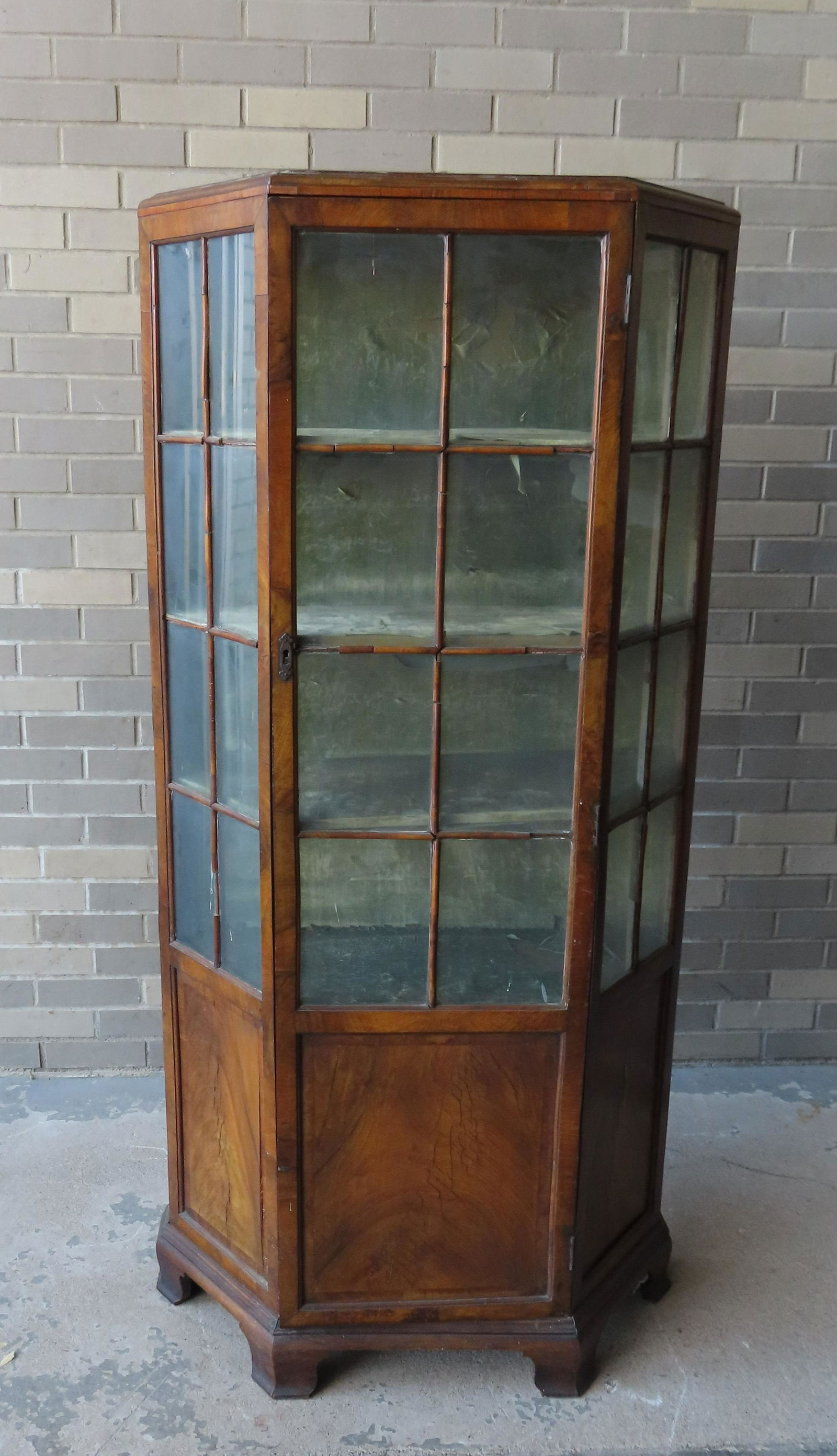 Chippendale style mahogany display case on original (1 of 9)