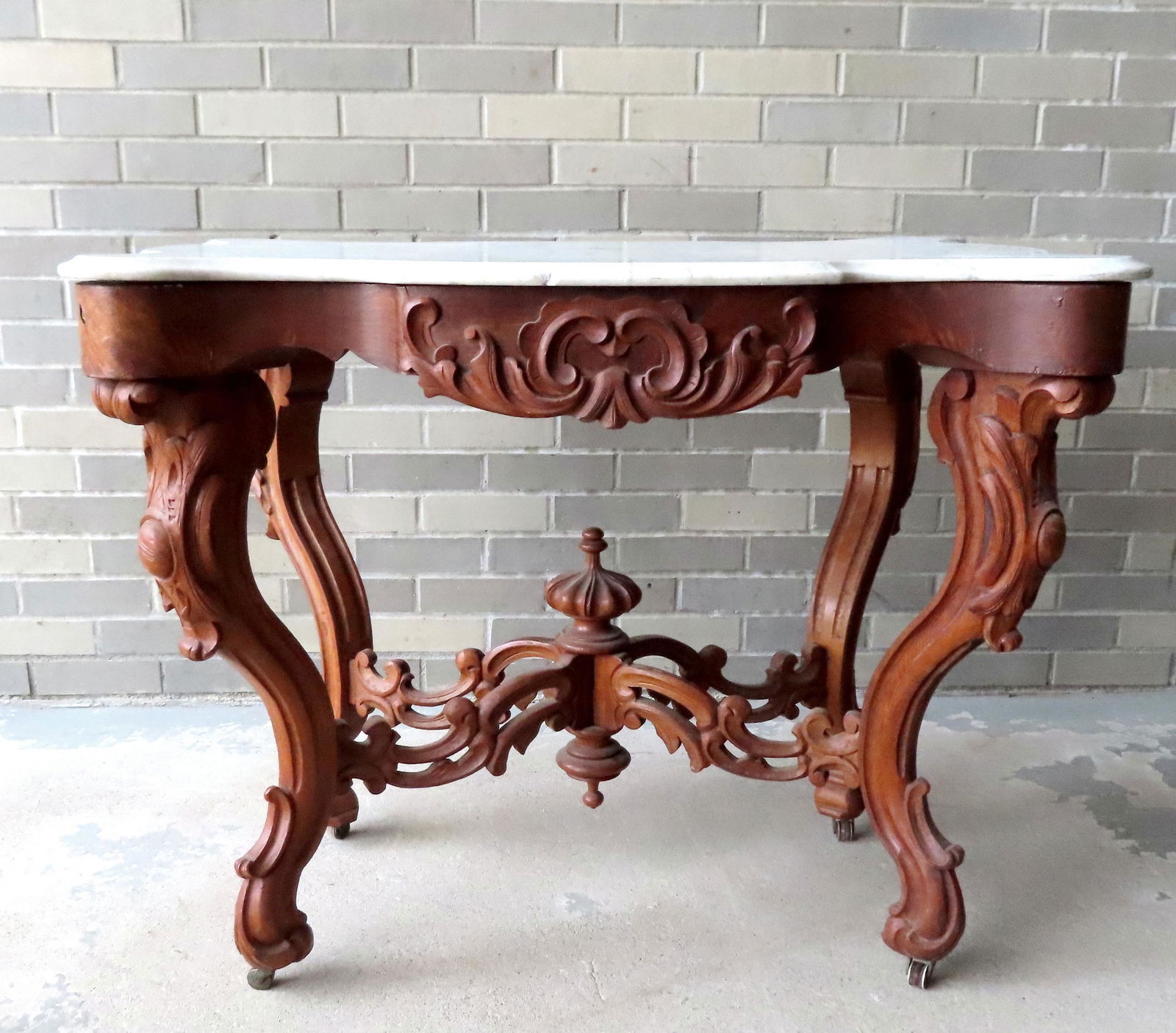 A large Renaissance Revival Black walnut marble-top (1 of 5)