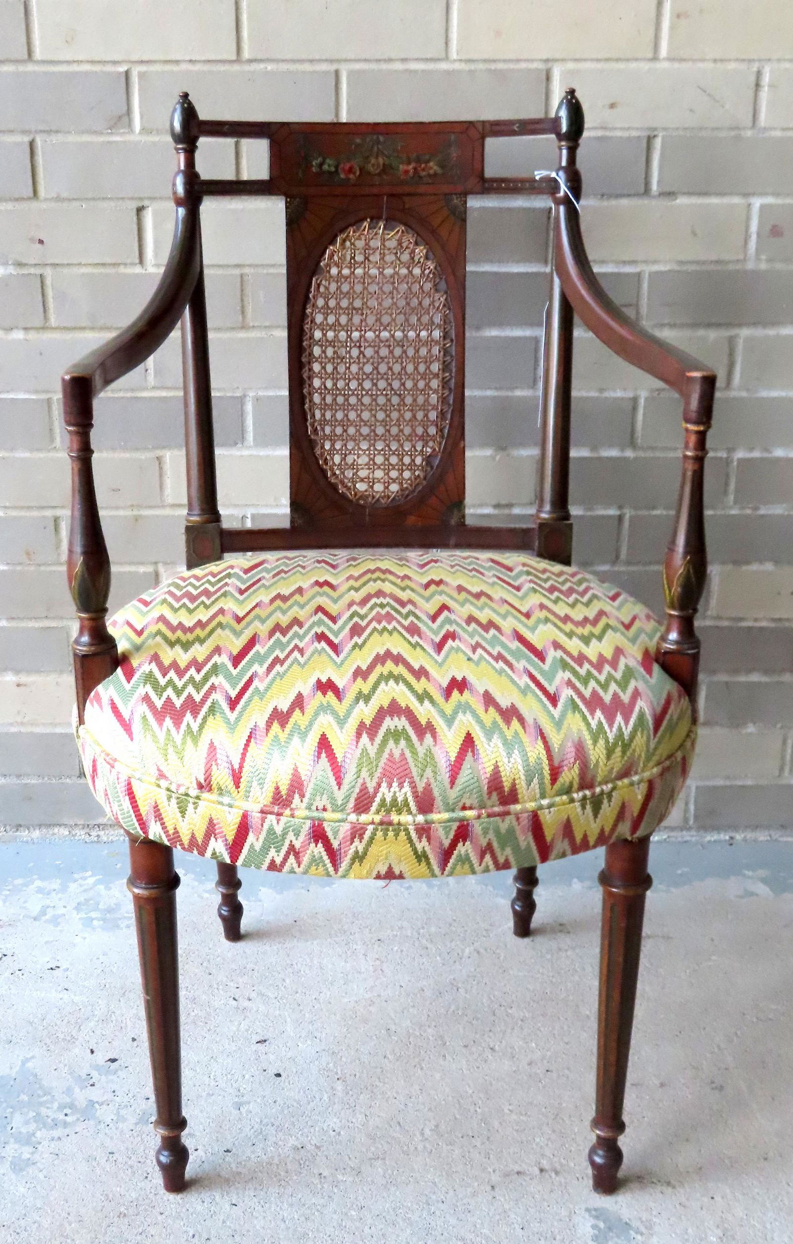 A beautiful hand painted fancy Sheraton style French (1 of 8)