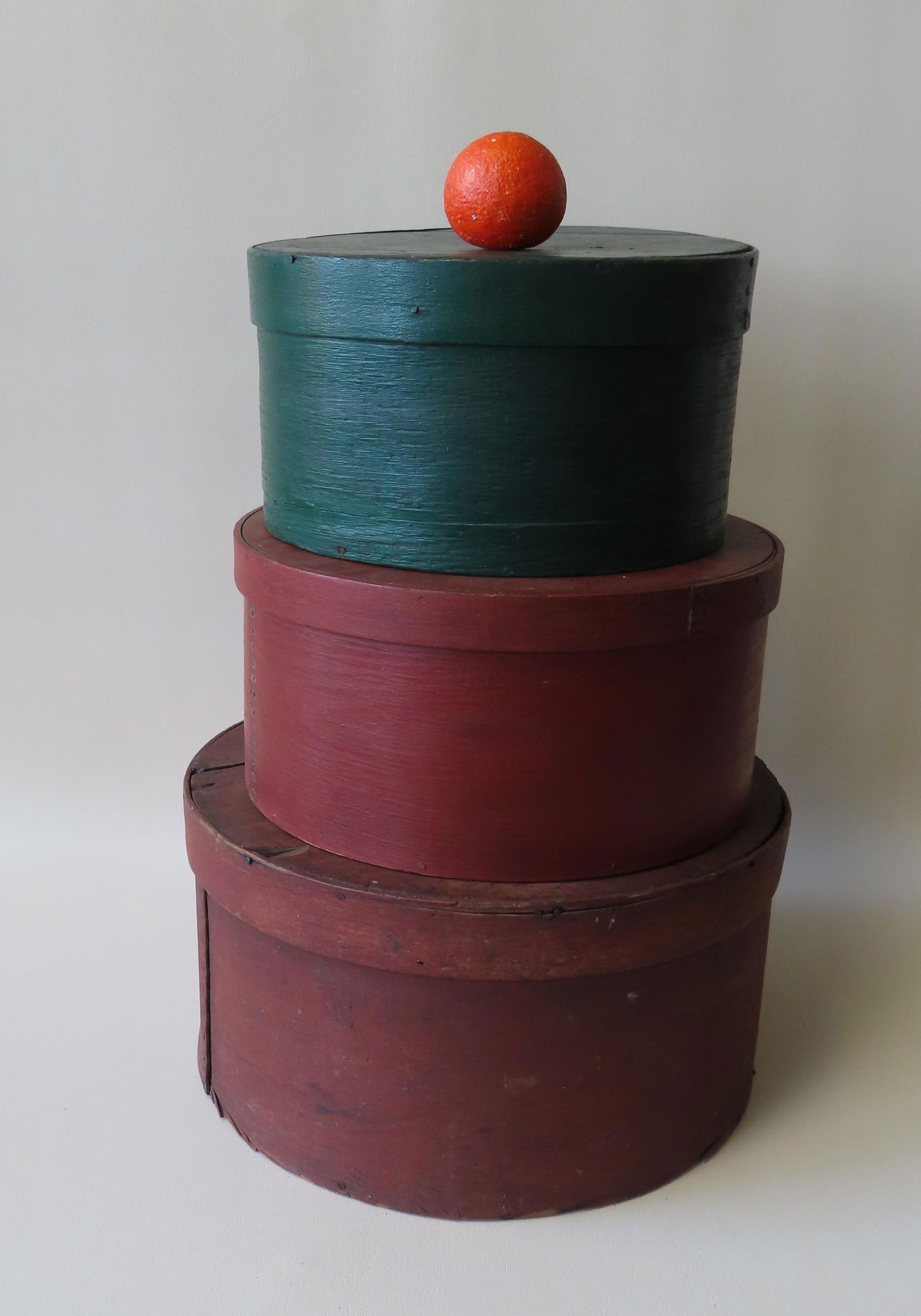 Grouping of 3 pantry or cheese boxes in graduated sizes (1 of 6)