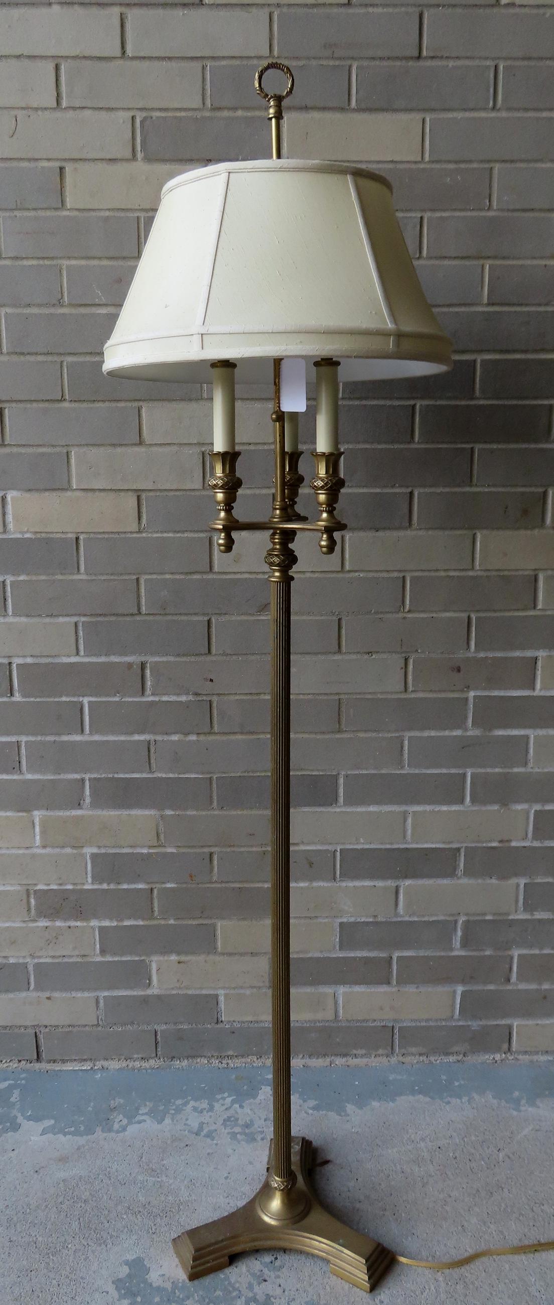 A fancy high quality contemporary brass floor lamp with (1 of 6)