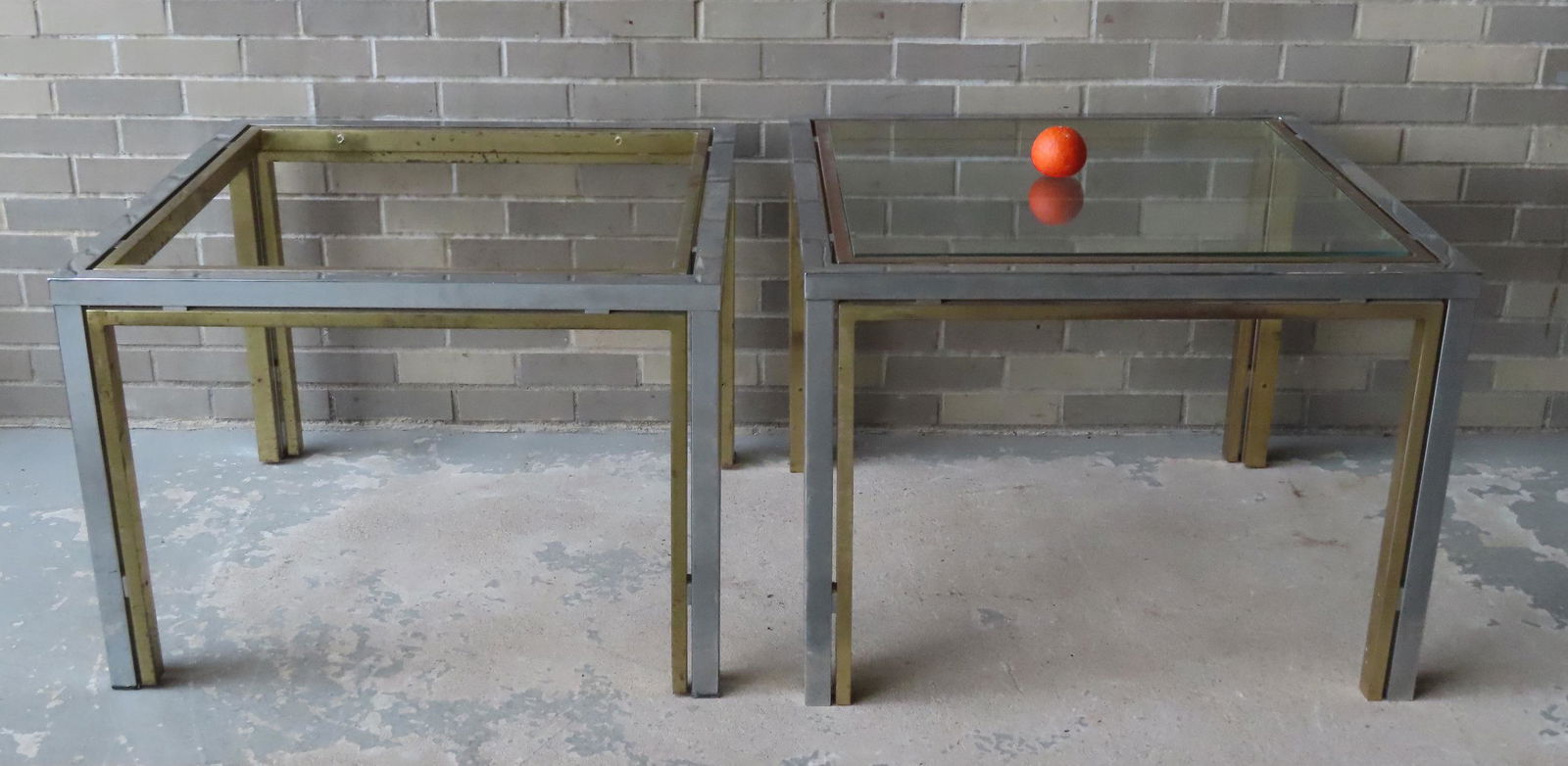 Two John Stuart mid century style glass top coffee (1 of 6)