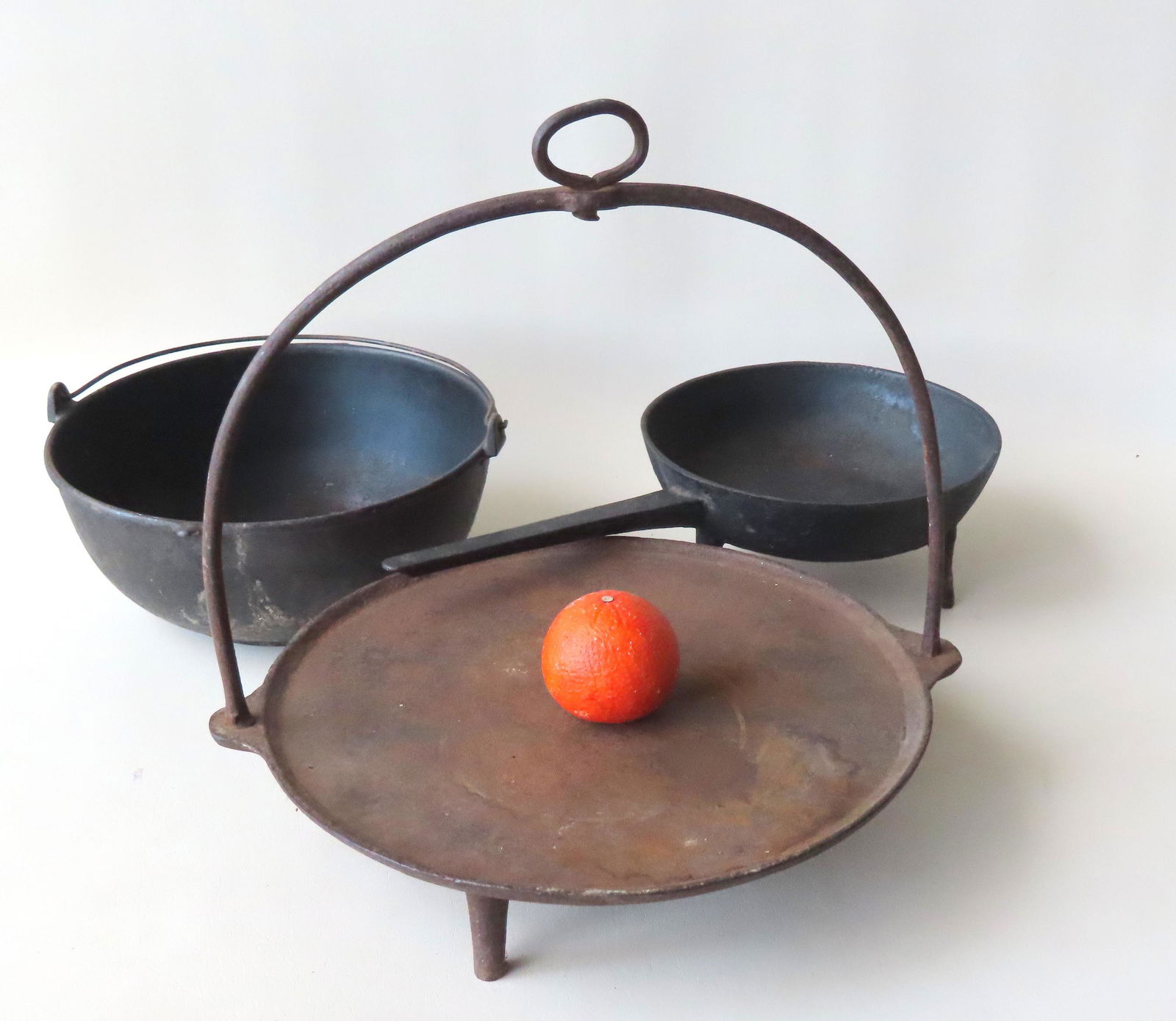 A grouping of 3 cast iron hearth items, late 18th to (1 of 7)