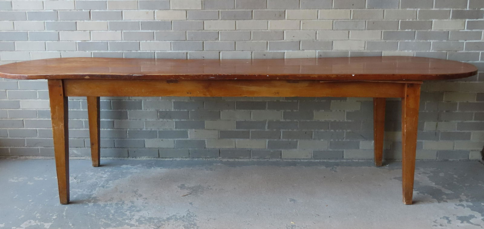 Large custom made country Hepplewhite style farm table (1 of 8)