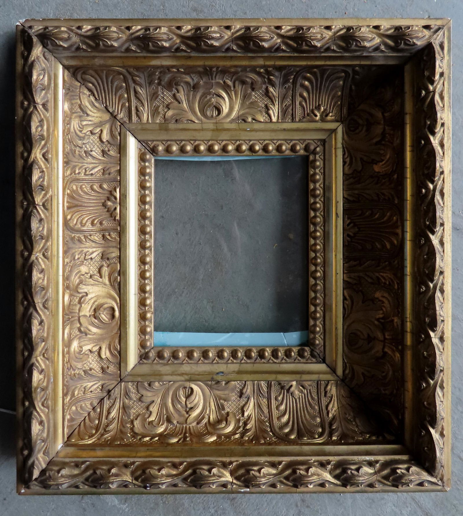 A beautiful carved and fancy gilt gesso picture frame, (1 of 4)